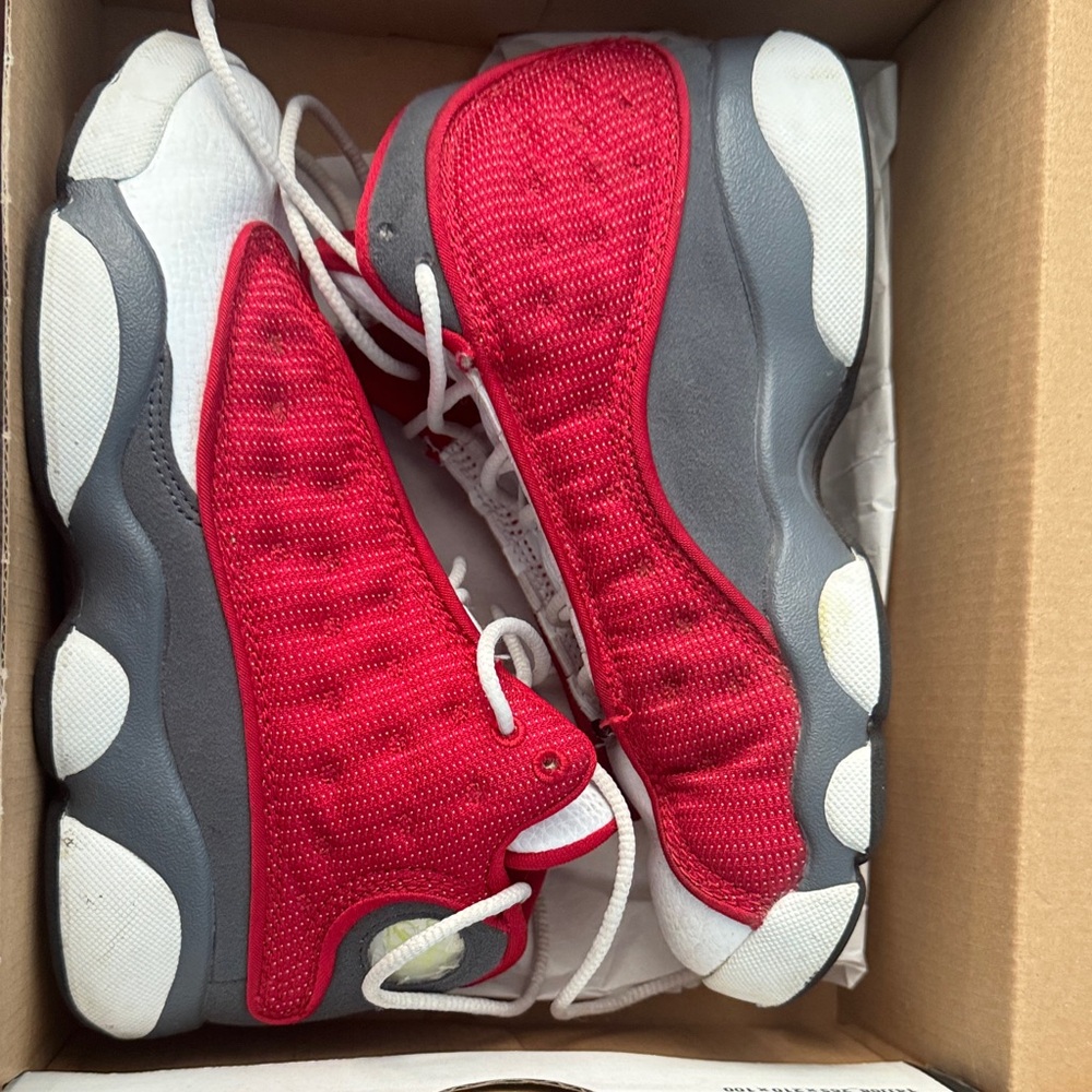 Jordan Kids Shoes Red and Gray